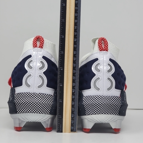 Under Armour Harper 8 Low USA ST Baseball White Navy 3026590 100 Men Sz 7.5 New main image 7